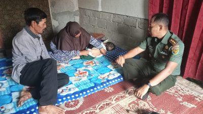 Dandim 0422/LB Pantau Perkembangan Warganya Pasca Jalani Operasi Hydrosefalus Dan Kanker Mulut