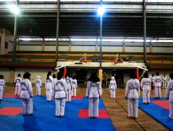 Sebanyak 38 Atlet Taekwondo Ikut Ujian Kenaikan Sabuk di GOR Aji Saka Lambar