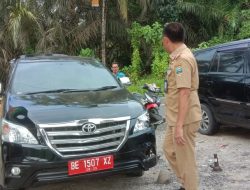 Kendaraan Mini Bus yang Mengalami Kecelakaan Menabrak Kendaraan Roda Dua di Pekon Lemong Ternyata Milik BPBD Pesisir Barat