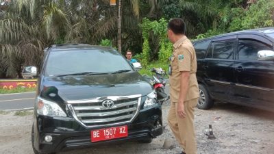 Kendaraan Mini Bus yang Mengalami Kecelakaan Menabrak Kendaraan Roda Dua di Pekon Lemong Ternyata Milik BPBD Pesisir Barat
