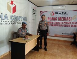 Ops Mantab Brata 2023-2024, Polres Pesisir Barat Tingkatkan Pengamanan di Kantor Bawaslu Kabupaten Pesisir Barat