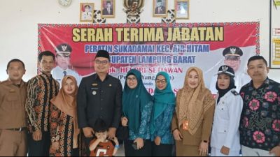 Camat Bambang Pimpin Sertijab PJ Peratin Pekon Sukadamai dan Sinar Jaya. DPK APDESI Husain Mengucapkan Selamat Menjalankan Tugas Kepada PJ Peratin