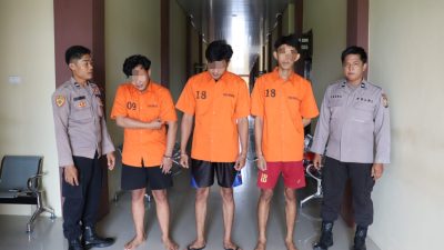 Tiga Kurir Narkoba Asal Pringsewu Ditangkap Polisi Saat Menunggu Pembeli di SPBU