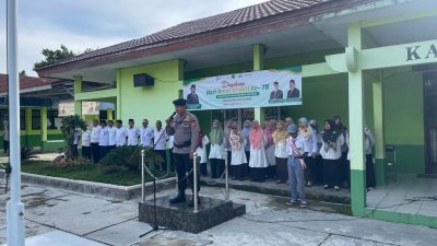 Padal Mako Brimob Sub Batalyon C Pesisir Barat Menjadi Inspektur Upacara di MAN 1 Pesisir Barat