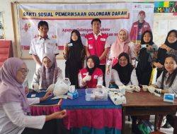 PMI Gelar Bakti Sosial Cek Golongan Darah di SMAN 1 Air Hitam