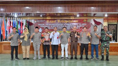 Hadiri Rapat Pleno Terbuka Rekapitulasi Suara Tingkat Kabupaten Lampung Barat, Ismet Inoni Apresiasi Kinerja KPU