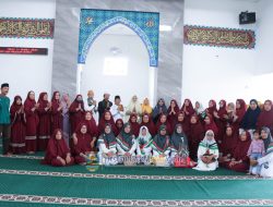 Ketua BKMT Pesibar Septi istiqlal, Menghadiri Sekaligus Mengikuti Pengajian Rutin Bulanan di Masjid Nur Rahman Pekon Gunung Kemala