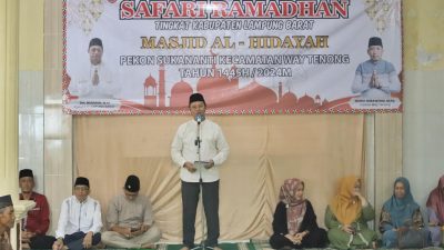 15 Ramadhan 1445 Hijriah PJ Bupati Lambar Nukman Safari Ramadhan di Masjid Al-Hidayah Pekon Sukananti