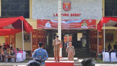 Pemerintah Kabupaten Lampung Barat Menggelar Upacara Peringatan Hari Otonomi Daerah ke 28