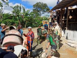 TMMD ke 120  Kodim 0422/LB Gotong-Royong Cor Atap MCK Musholla Al-Hidayah