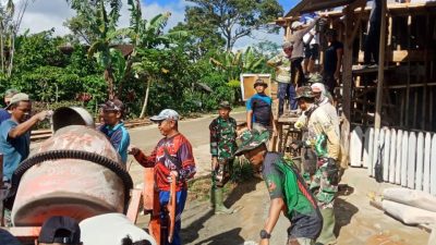 TMMD ke 120  Kodim 0422/LB Gotong-Royong Cor Atap MCK Musholla Al-Hidayah