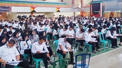 1.019 Calon Anggota PPS dari 10 Kecamatan di Tanggamus Ikuti Seleksi Tanpa Tas Dan Handphone