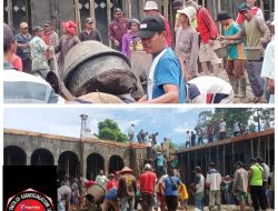 Masyarakat Pekon (Desa) Bakhu Laksanakan Gotong Royong Pengecoran Dak Masjid Al-Mubarok 1