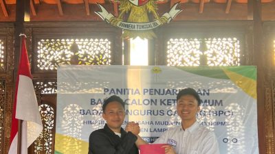 Muhammad Irfan Mabsus Resmi Ambil Formulir Pendaftaran Calon Ketua Umum HIPMI Lampung Barat