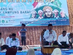 Peringati HUT RI Ke-79, MWC NU Kecamatan Sekincau Gelar Istighosah dan Doa Bersama