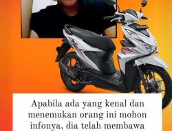 Modus Pinjam Motor, Motor Beat Warna Putih Milik Warga Karang Agung Dibawah Kabur