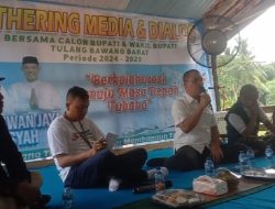 Berdialog Bersama Insan Pers, Calon Tunggal Bupati Dan Wakil Bupati Tubaba Paparkan Visi-Misi 5 Tahun Kedepan