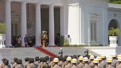 Prosesi Pisah-Sambut Presiden RI dari Jokowi ke Prabowo Subianto di Istana Merdeka Jakarta