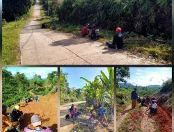 Warga Pekon Mekarsari Gotong Royong Sambut Lomba Desa Kecamatan Pagar Dewa