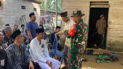 Satgas TMMD ke-124 Kodim 0422/LB Tunjukkan Kepedulian, Hadiri Takziah Warga yang Meninggal Dunia