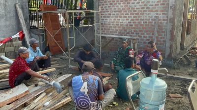 Tak Hanya Bangun Fisik, TMMD Kodim 0422/LB Bangkitkan Semangat Warga Lewat Babinsa