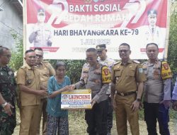 Wujud Nyata Kepedulian, Polres dan Pemkab OKU Selatan Launching Program Bedah Rumah di Karang Agung