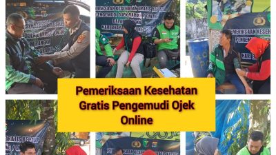 Biddokkes Polda Lampung Gelar Bakti Sosial Pelayanan Kesehatan Mobile untuk Pengemudi Ojek Online