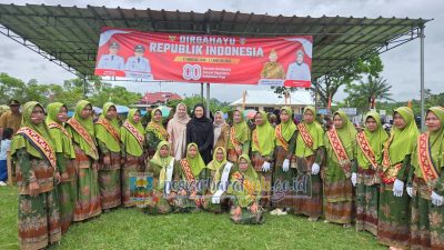 BKMT Pesibar Hadiri Peringatan HUT ke-80 RI Bersama Muslimat NU Ngaras
