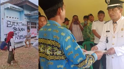 Warga Way Narta Segel Balai Pekon, Protes Pelantikan Kembali Peratin Basri