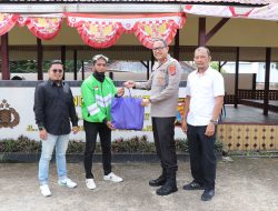 Polres Lampung Barat Gelar Silaturahmi dan Serahkan Bansos untuk Driver Ojol DRAIV