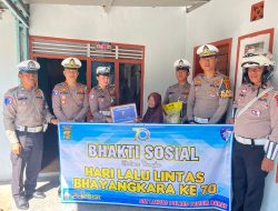 Satlantas Polres Pesisir Barat Gelar Bakti Sosial Sambut HUT Lalu Lintas ke-70
