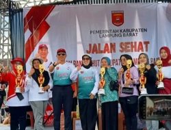 HUT Ke-34 Kabupaten Lampung Barat, Pekon Rigis Jaya Juara 2 Lomba Tumpeng