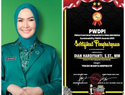 Ketua TP-PKK Pesisir Barat Dian Hardianti Raih Penghargaan Tokoh Perempuan Inspiratif dari PWDPI