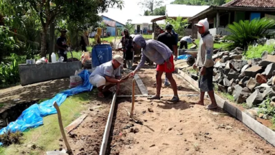 Empat Titik Jalan Rabat Beton di Suka Marga, Warga Kini Lebih Mudah Beraktivitas