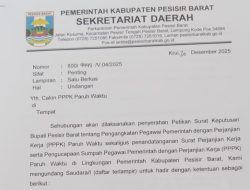 SK dan Sumpah PPPK Paruh Waktu, Pemkab Pesisir Barat Gelar Pengukuhan di Halaman Kantor Bupati