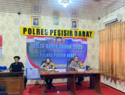 Polres Pesisir Barat Gelar Rilis Akhir Tahun 2025, Kapolres Tekankan Peningkatan Pelayanan Publik