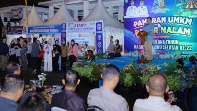 Bupati Abusama Resmikan Pasar Malam dan Pameran UMKM HUT Ke-22 OKU Selatan, Ribuan Warga Padati Terminal Muaradua