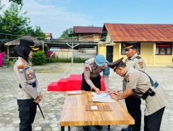 Kapolres Pesisir Barat Pimpin Sertijab Ps. Kabagren dan Ps. Kasat Lantas