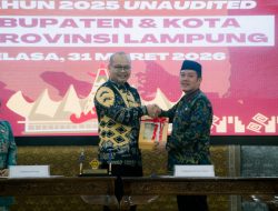Bupati Pesisir Barat Serahkan LKPD Unaudited TA 2025 kepada BPK Perwakilan Lampung