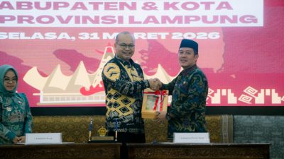 Bupati Pesisir Barat Serahkan LKPD Unaudited TA 2025 kepada BPK Perwakilan Lampung