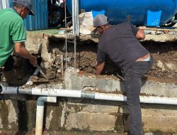 Akibat Hujan Deras, Pagar SPPG 2 Sekincau Ambrol, Penanganan Cepat Dilakukan