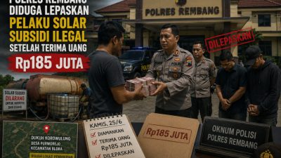 Diduga Ada Dugaan Pelepasan Terduga Pelaku Penyalahgunaan Solar Subsidi, Polres Rembang Diminta Berikan Klarifikasi