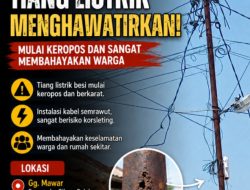 PLN Liwa Siap Cek dan Rencanakan Perbaikan Tiang Listrik Berkarat yang Dikhawatirkan Warga
